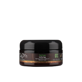 GTC Curly Cream usage instructions and benefits panel