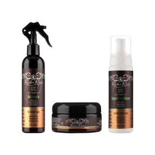 GTC Curly Cream shown with the rest of the Rucker Roots GTC Collection