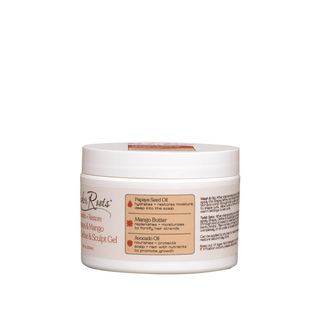 Rucker Roots Papaya & Mango Curl Defining Gel benefits - medium hold, no crunch, no flakes