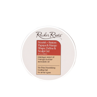 Top view of Rucker Roots Papaya & Mango Curl Defining Gel