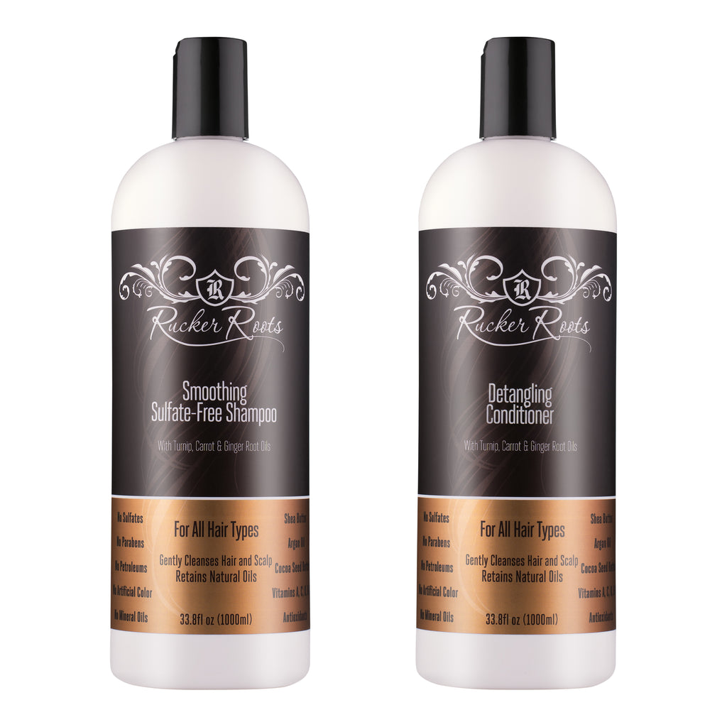 Shampoo + Conditioner 33.8oz - Smoothing Sulfate Free + Detangling Conditioner